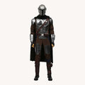 Men's Sci-Fi Bounty Hunter Armor Cosplay Costume with Cape and Helmet