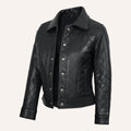 Women’s Classic Diamond Quilted Black Real Leather Jacket