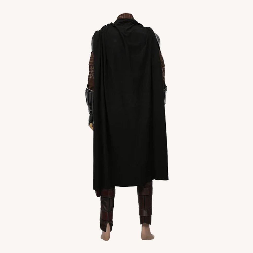 Men's Sci-Fi Bounty Hunter Armor Cosplay Costume with Cape and Helmet