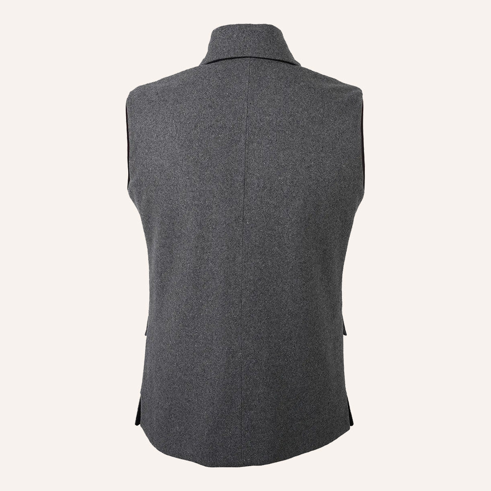 Men’s Reversible Wool Vest Waistcoat