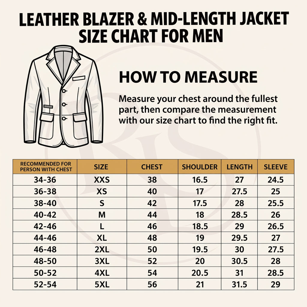 Men’s Classic Tailored Tan Brown Real Leather Blazer Jacket
