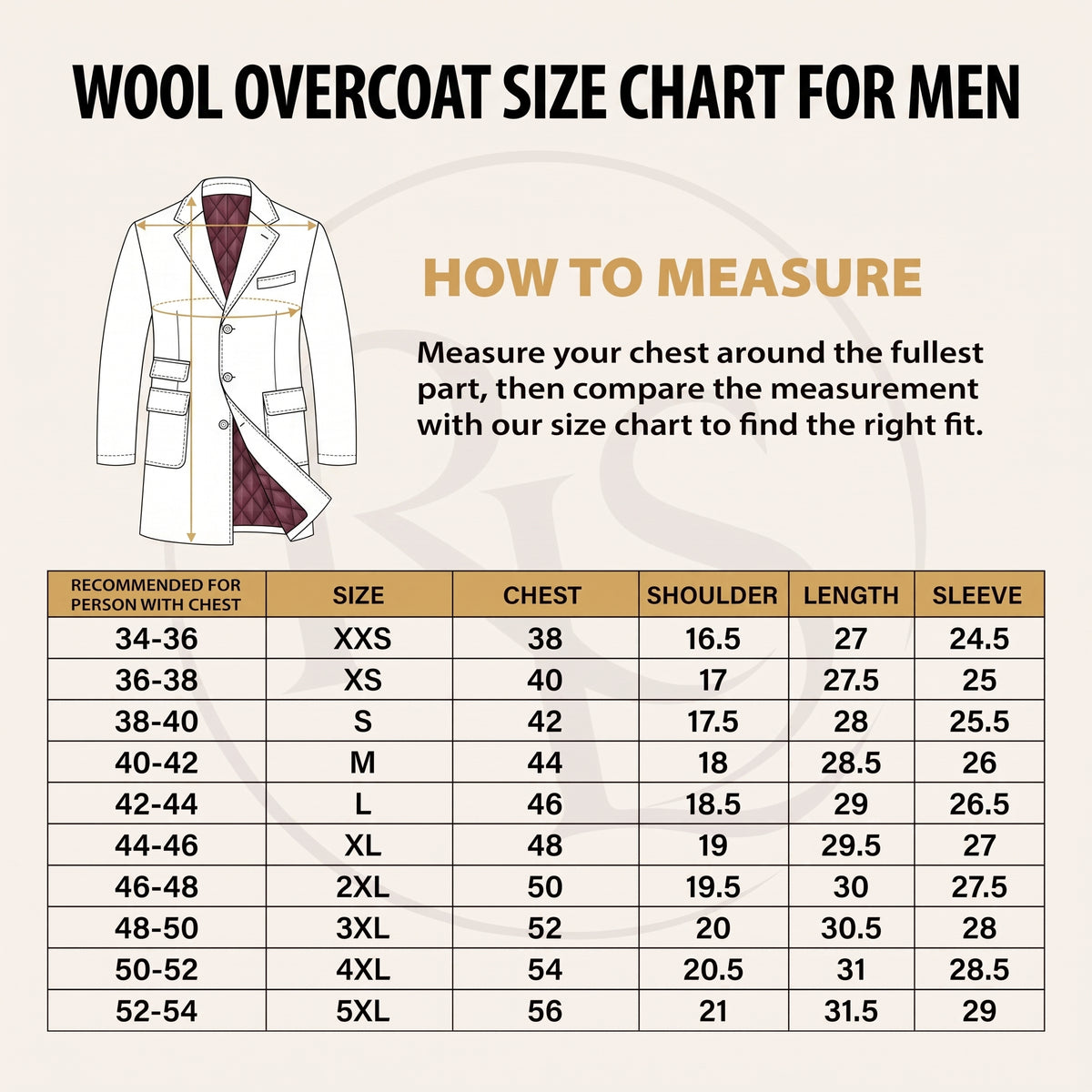 Men’s Classic Black Wool Long Overcoat with Removable Zip Vest